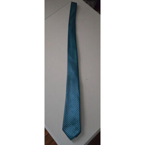 Clericci Blue & Teal Geometric Necktie - Silk Blend